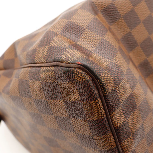 Détail de l'argenterie Louis Vuitton Speedy 30 toile Damier Ébène occasion authentique — AMANA Vintage