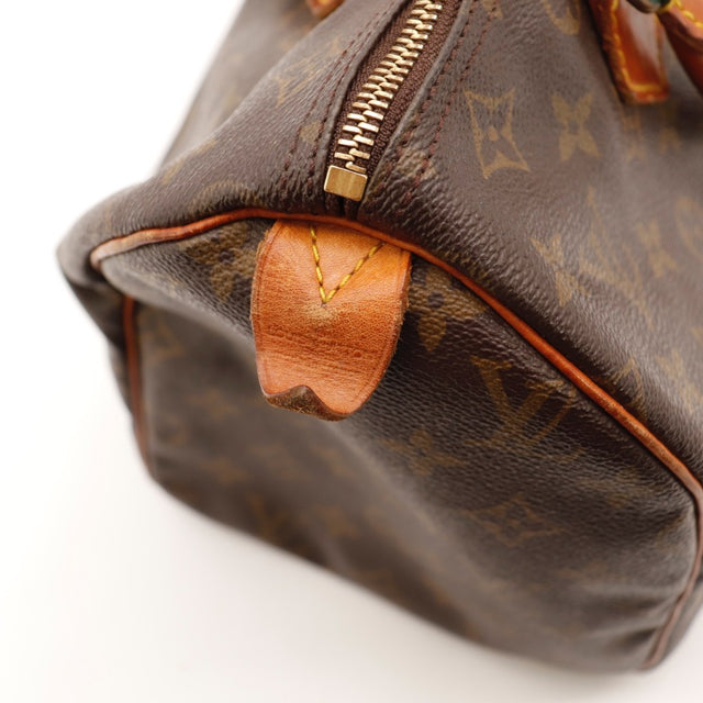 Détail de la fermeture Louis Vuitton Speedy 30 Toile Monogramme occasion authentique — AMANA Vintage