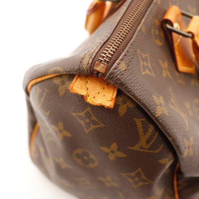 Détail des bordures Louis Vuitton Speedy 30 Toile Monogramme occasion authentique — AMANA Vintage