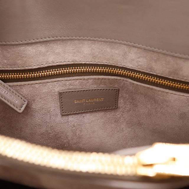 Intérieur Sac de Jour Grand Saint Laurent doublure daim taupe propre — AMANA Vintage