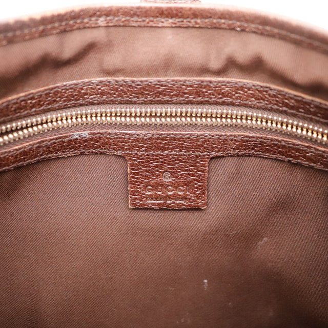 Gucci New Jackie intérieur doublure textile marron poche zippée — AMANA Vintage