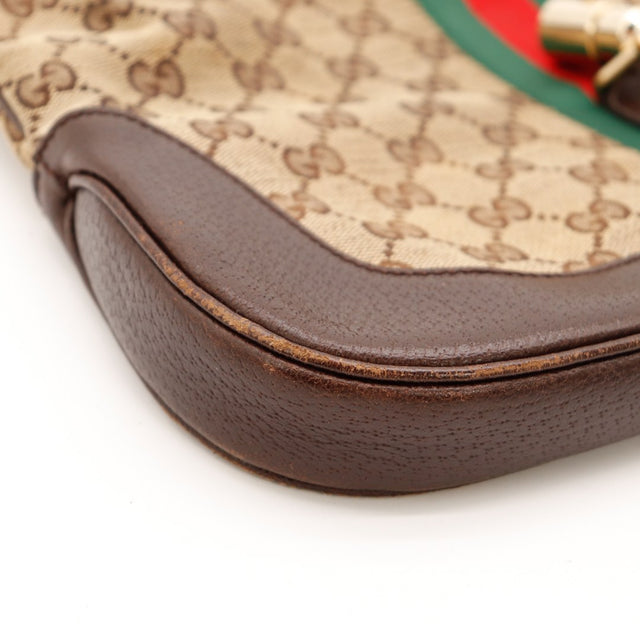Gucci New Jackie détail coin inférieur usure cuir marron — AMANA Vintage