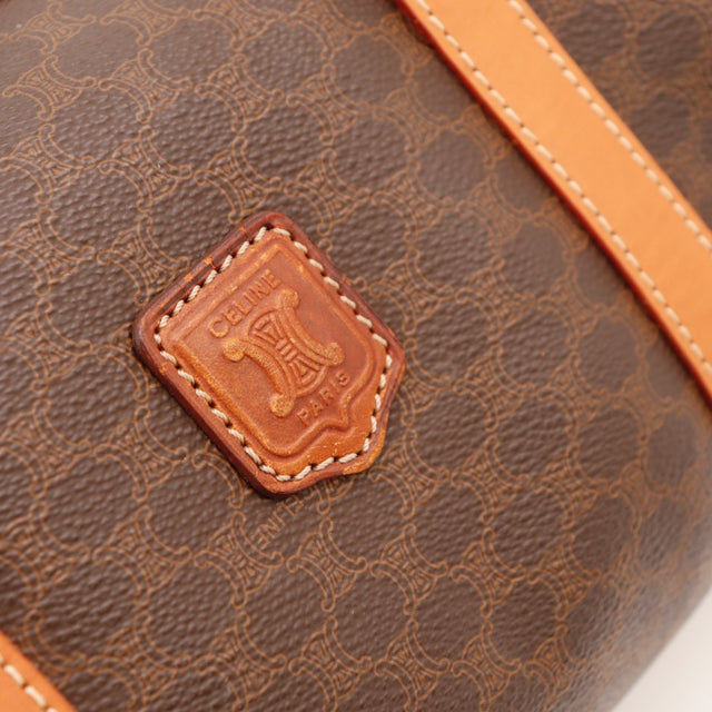 Vue du fond Céline Papillon toile Macadam marron occasion authentique — AMANA Vintage