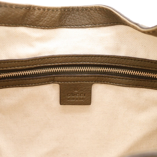 Intérieur doublure beige Gucci New Jackie avec poche zippée — AMANA Vintage