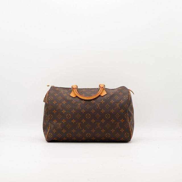 achteraanzicht Louis Vuitton Speedy 35 Monogram-canvas staat vintage — AMANA Vintage