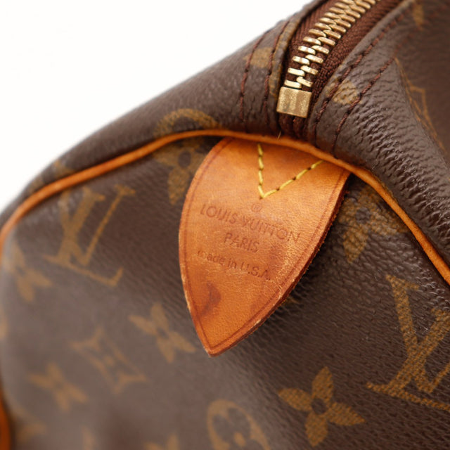 lipje tab vachette patinée Louis Vuitton Speedy 30 Detail — AMANA Vintage