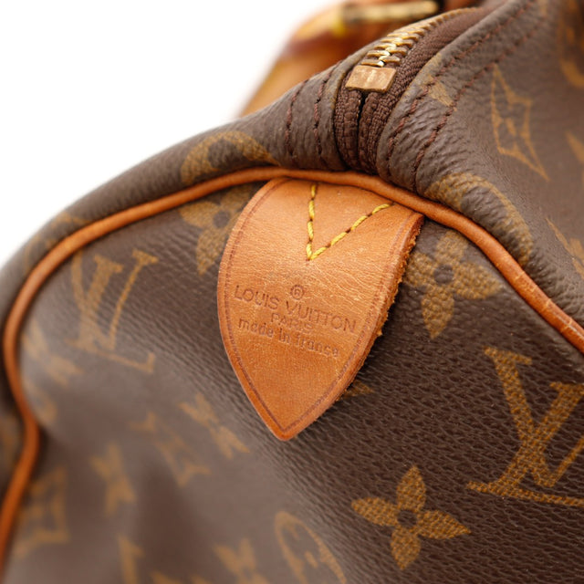 Detail tab estampillé Louis Vuitton Paris made in France Speedy 30 — AMANA Vintage