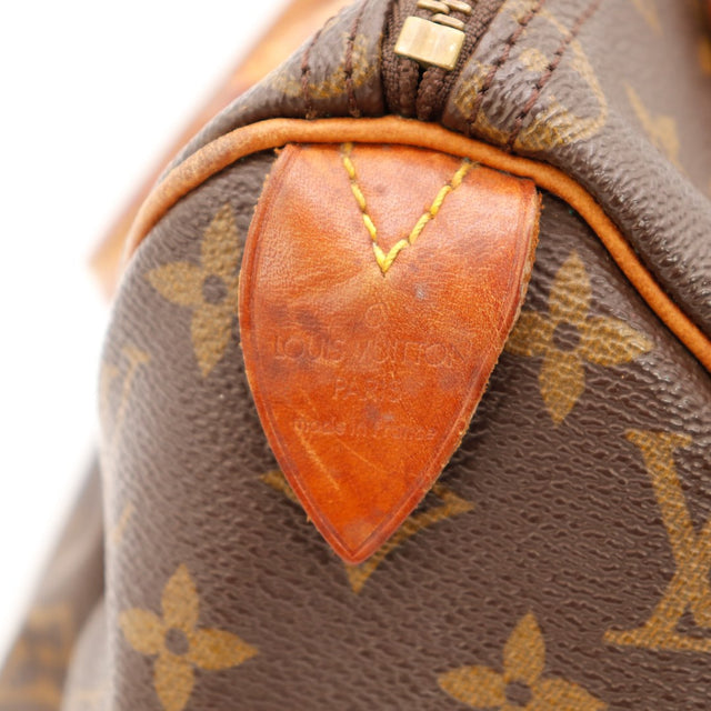 Detail lipje Louis Vuitton Speedy 25 leer usé très fripé — AMANA Vintage