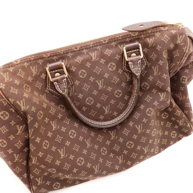 detail handvatten en canvas Louis Vuitton Speedy 30 Mini Lin — AMANA Vintage