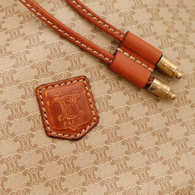 Coins base cuir tan Céline Seau Triomphe occasion authentique — AMANA Vintage