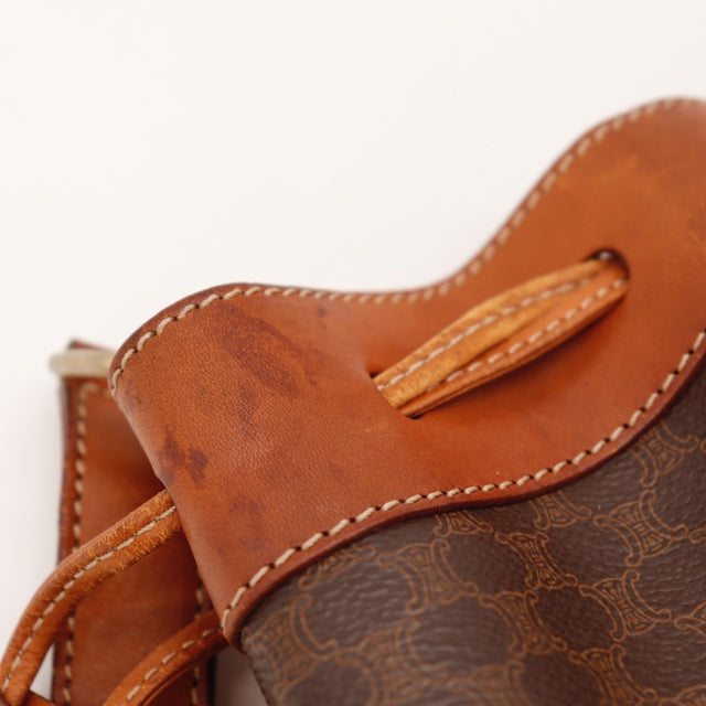 Vue de dos Céline seau Macadam marron vintage — AMANA Vintage