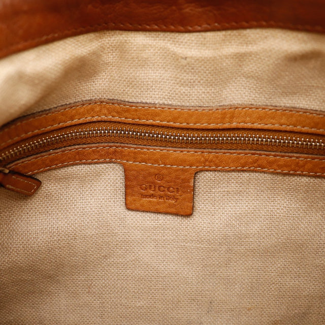 Intérieur doublure beige Gucci New Jackie étiquette — AMANA Vintage
