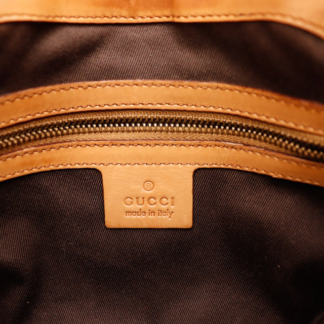 Intérieur Hobo Indy Gucci doublure textile brun poche zippée — AMANA Vintage