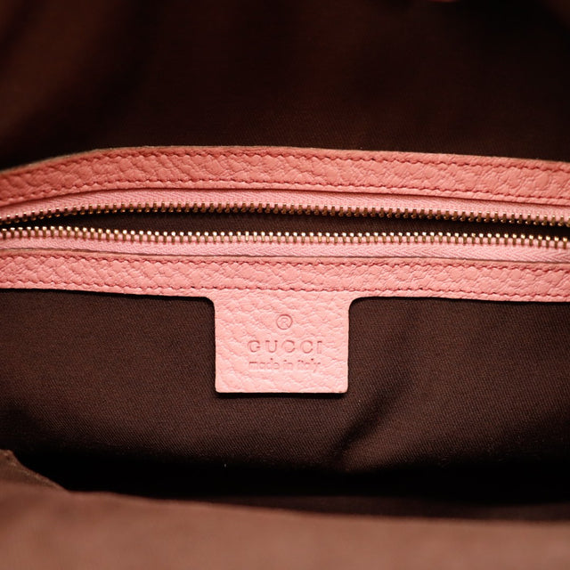 interior textile lining Gucci Hobo Bambou pink clean — AMANA Vintage
