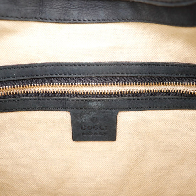 Intérieur doublure beige Gucci New Jackie fermeture éclair dorée — AMANA Vintage