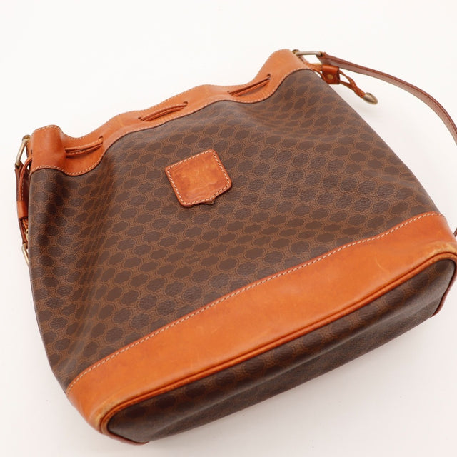 Intérieur cuir orange Céline Seau Macadam occasion authentique — AMANA Vintage