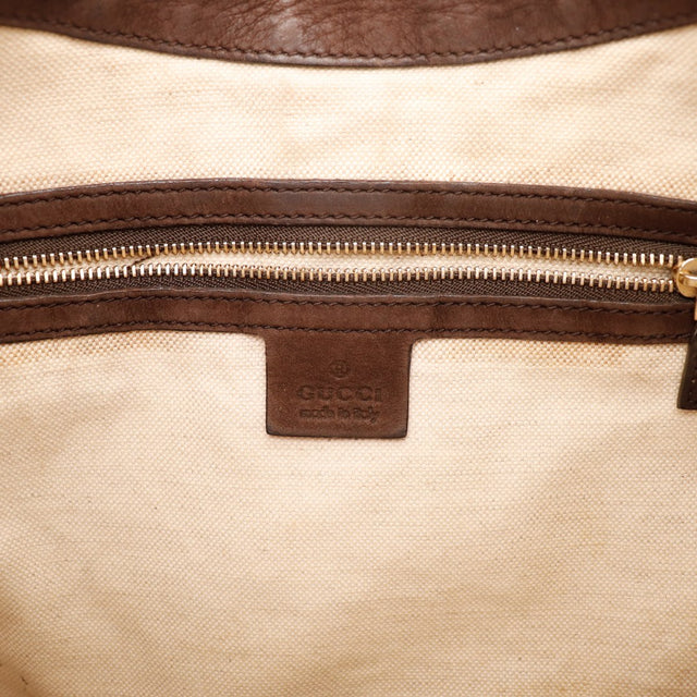 Intérieur Gucci New Jackie doublure toile beige avec taches — AMANA Vintage