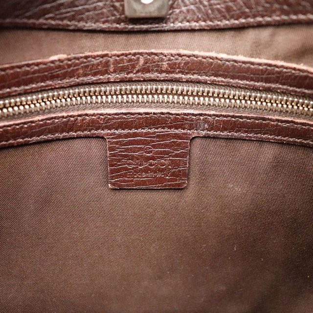Détail intérieur doublure textile Gucci Hobo Horsebit occasion — AMANA Vintage