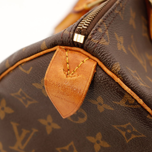 Vue fond Louis Vuitton Speedy 40 toile Monogram occasion authentique â AMANA Vintage