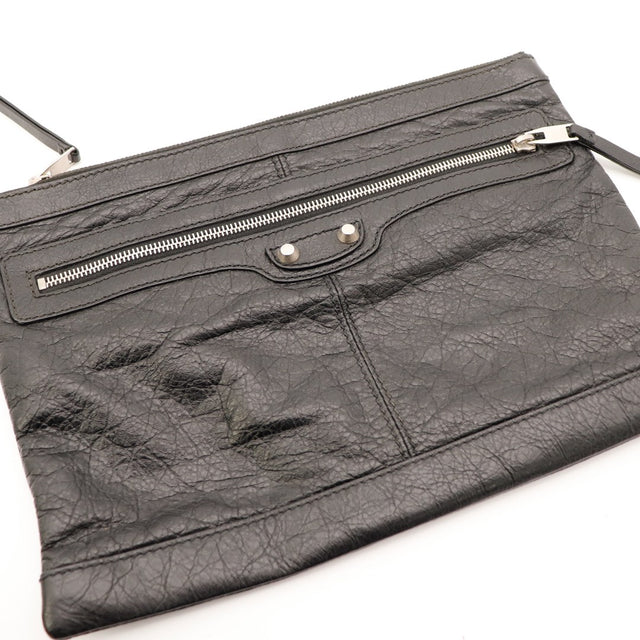 Intérieur doublure textile Balenciaga City Clip noir — AMANA Vintage