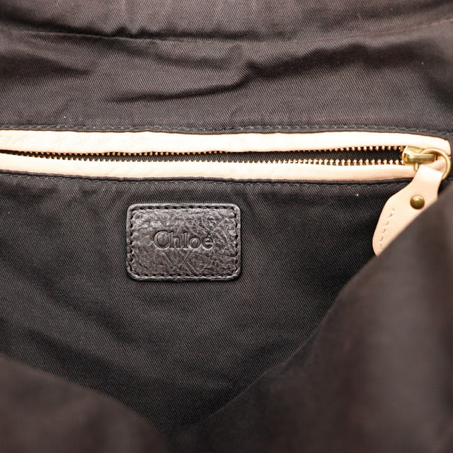 Intérieur doublure textile noire sac Chloé Paraty — AMANA Vintage