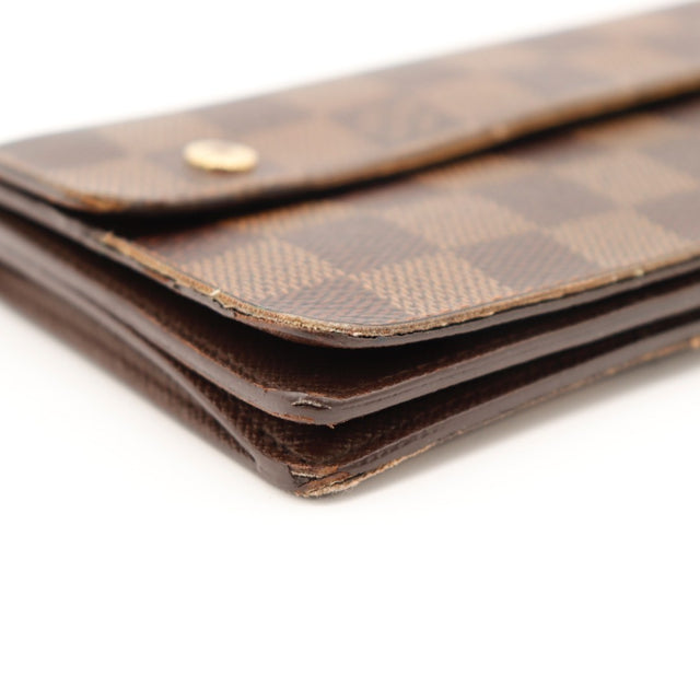 Poche à monnaie du portefeuille Louis Vuitton Accordéon Damier Ébène — AMANA Vintage