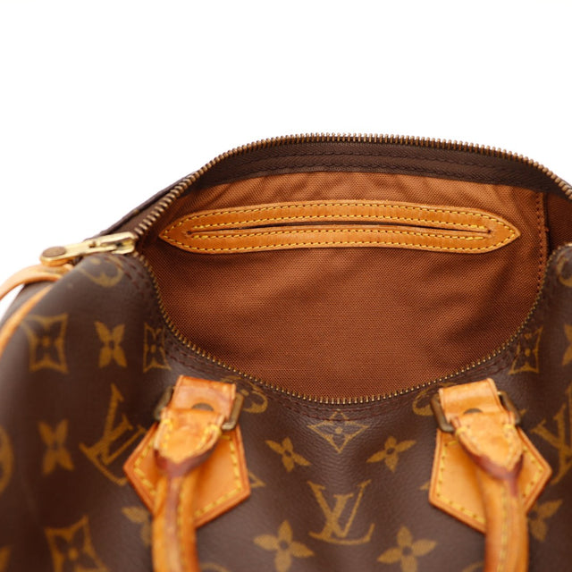 Binnenkant Louis Vuitton Speedy 25 voering bruin poche Binnenkante — AMANA Vintage