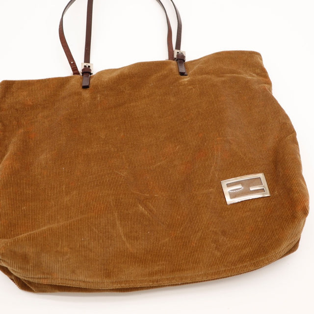 Interior forro Fendi shopper bombazina camel — AMANA Vintage