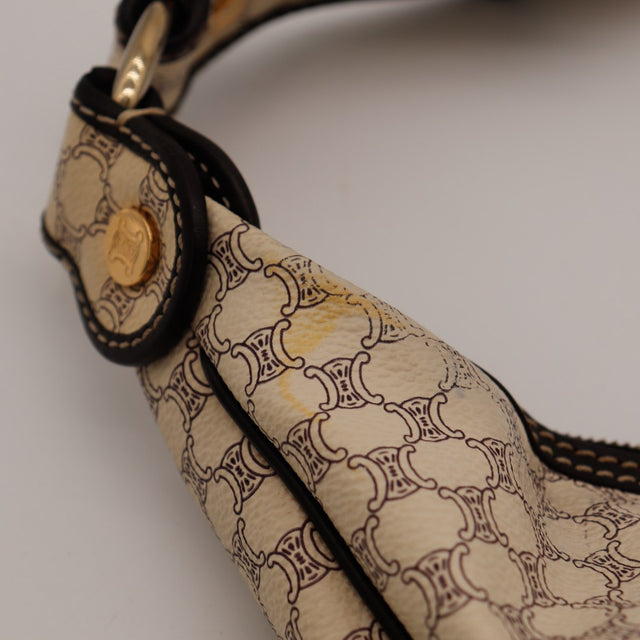 Détail bandoulière avec taches jaunies Céline Hobo Macadam occasion authentique — AMANA Vintage