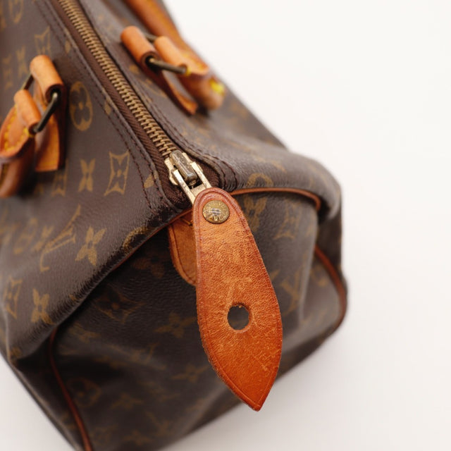 Détail de la fermeture éclair Louis Vuitton Speedy 30 Toile Monogramme occasion authentique — AMANA Vintage