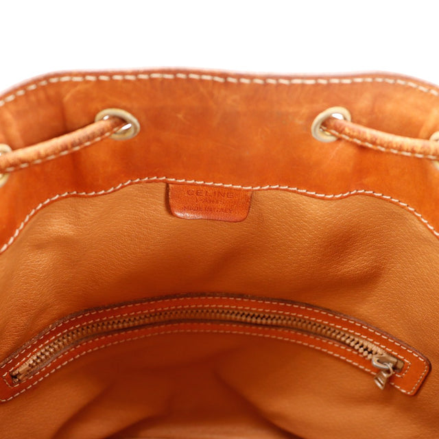 Detail cordelette de sluiting tas seau Celine Macadam ringen goudkleurige slijtage — AMANA Vintage