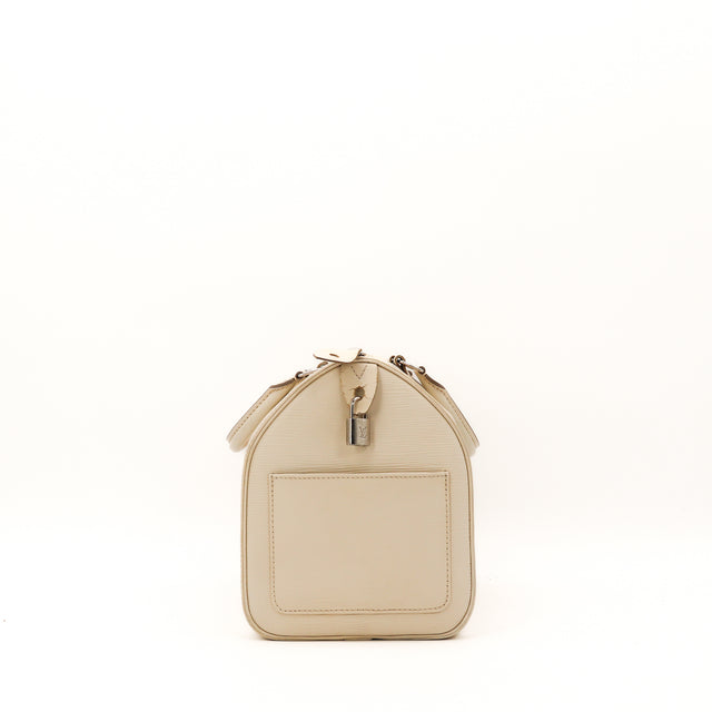 De Speedy 30 Louis Vuitton in wit Épi-leer