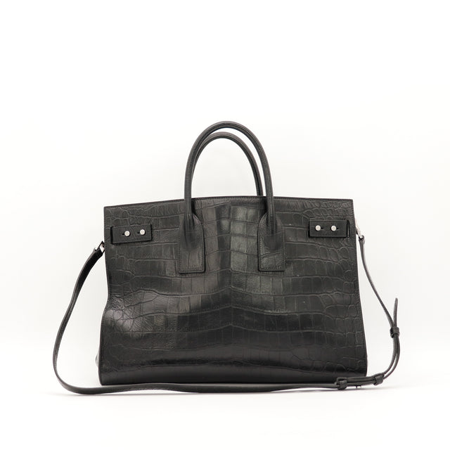 Le Sac de Jour Saint Laurent Embossé Crocodile