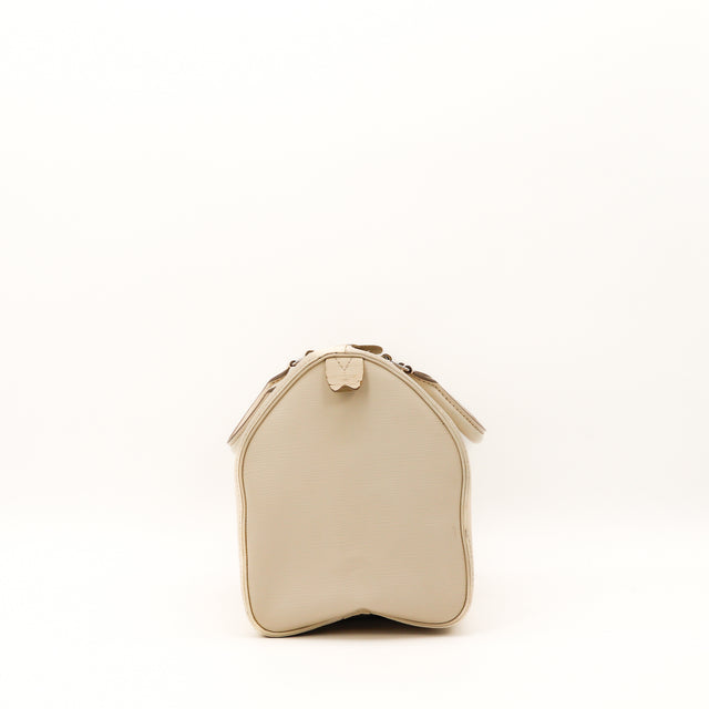 De Speedy 30 Louis Vuitton in wit Épi-leer