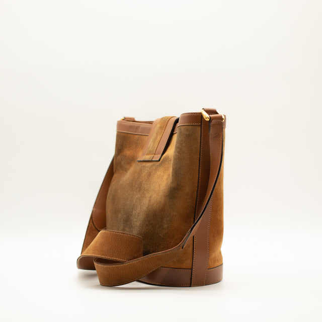 Gucci Horsebit Suede Bucket Bag