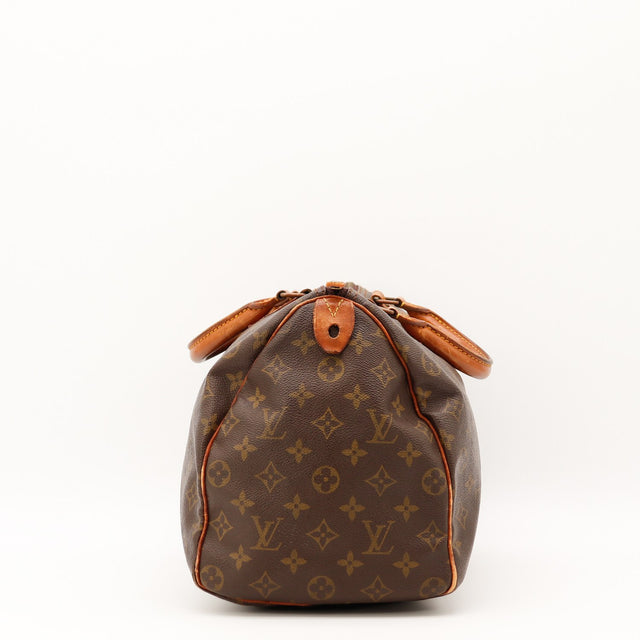 Vue de côté Louis Vuitton Speedy 35 Toile Monogramme occasion authentique — AMANA Vintage