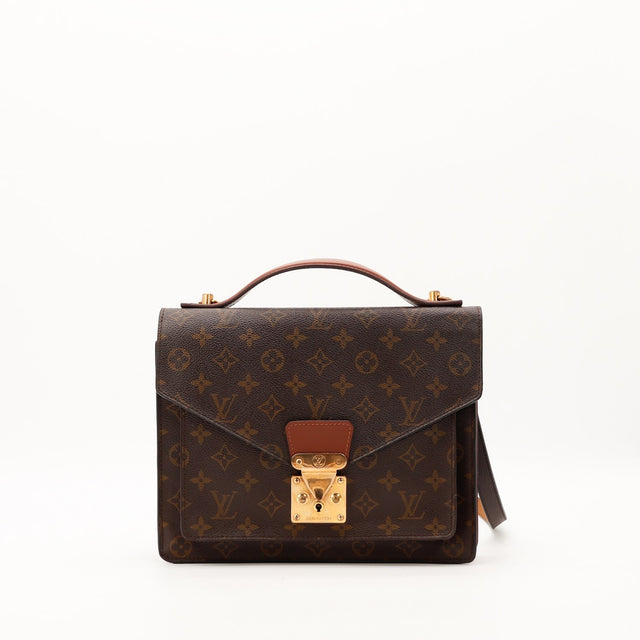 Sac Louis Vuitton Monceau 28 toile Monogramme vue de face occasion authentique — AMANA Vintage