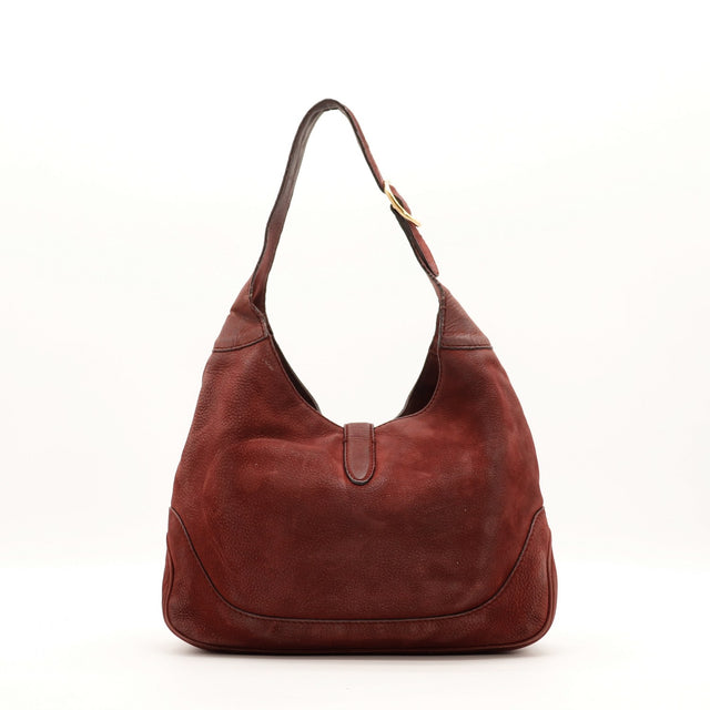 Sac Gucci New Jackie cuir bordeaux vue arrière occasion authentique — AMANA Vintage