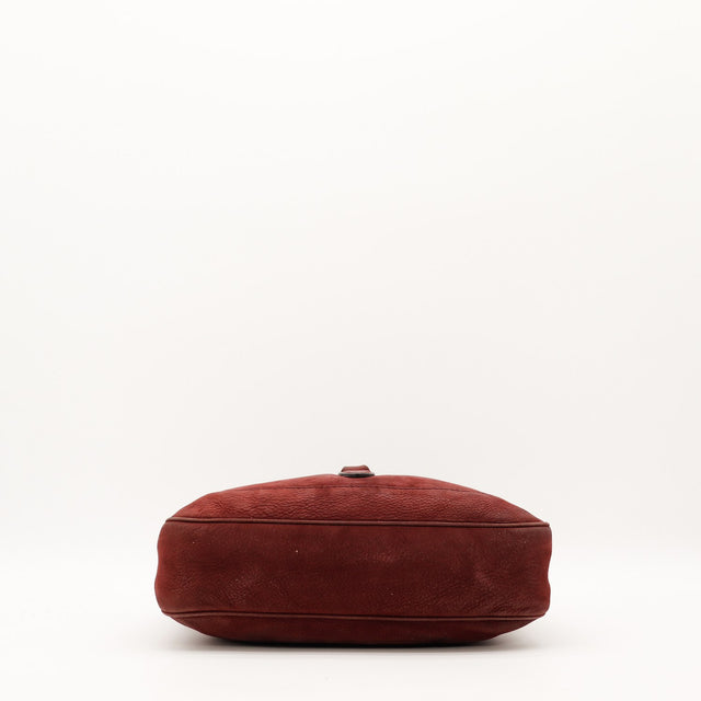 Fond du sac Gucci New Jackie cuir nubuck bordeaux occasion authentique — AMANA Vintage