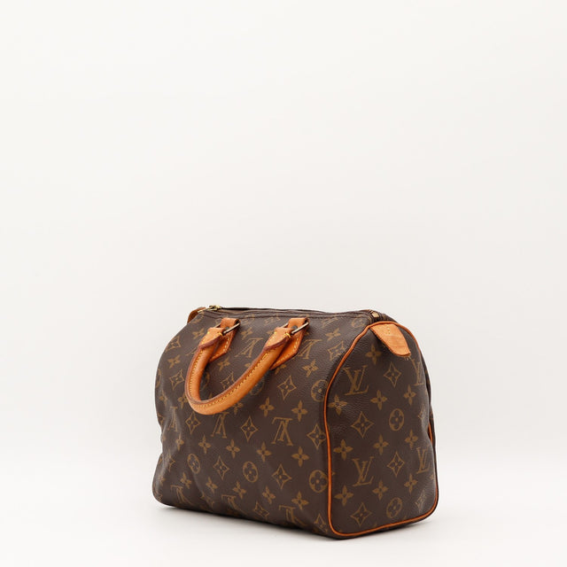 Détail de la doublure Louis Vuitton Speedy 25 Toile Monogramme occasion authentique — AMANA Vintage