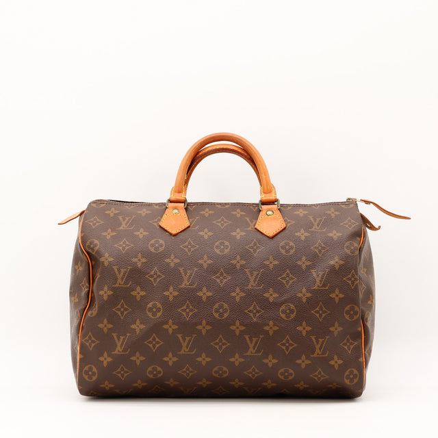 Vue de face Louis Vuitton Speedy 35 Toile Monogramme occasion authentique — AMANA Vintage