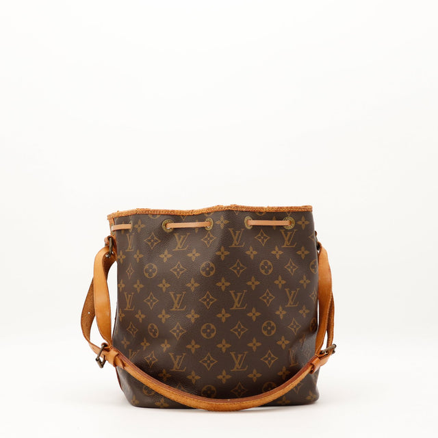 Louis Vuitton Petit Noé Monogram vue arrière ficelle cuir — AMANA Vintage