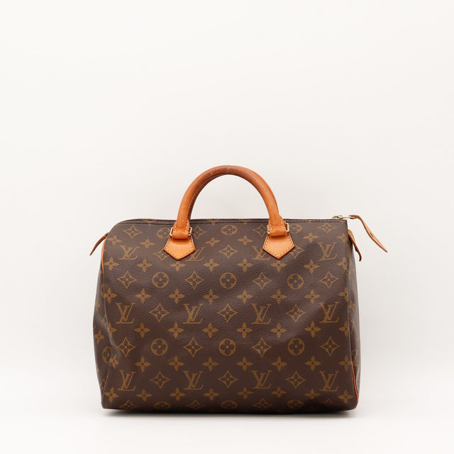 Vue de face Louis Vuitton Speedy 30 Toile Monogramme occasion authentique — AMANA Vintage