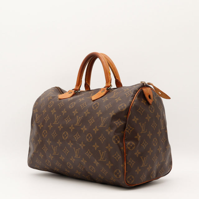 Vue de dos Louis Vuitton Speedy 35 Toile Monogramme occasion authentique — AMANA Vintage