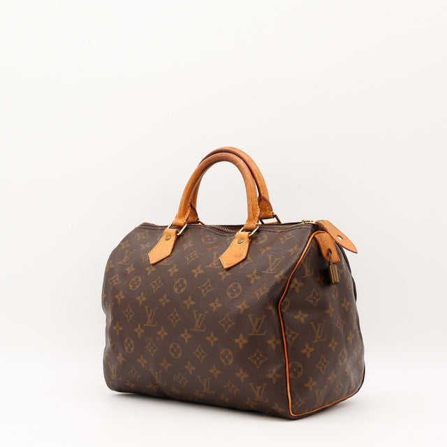 Vue de dos Louis Vuitton Speedy 30 Toile Monogramme occasion authentique — AMANA Vintage