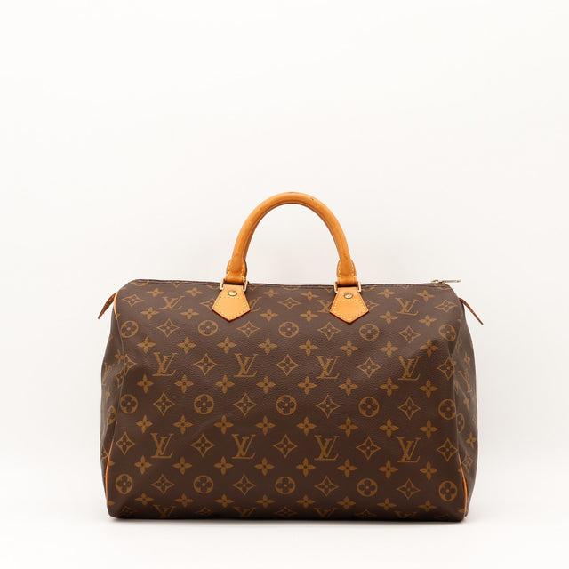 Vue de face Louis Vuitton Speedy 35 Toile Monogramme occasion authentique — AMANA Vintage
