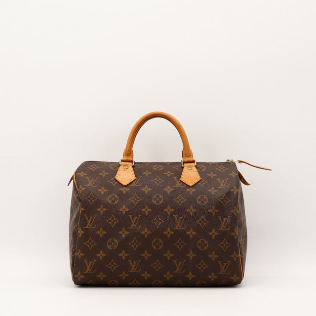 Vue de face Louis Vuitton Speedy 30 Toile Monogramme occasion authentique — AMANA Vintage
