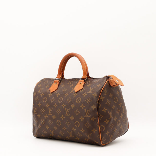 Vue de dos Louis Vuitton Speedy 30 Toile Monogramme occasion authentique — AMANA Vintage