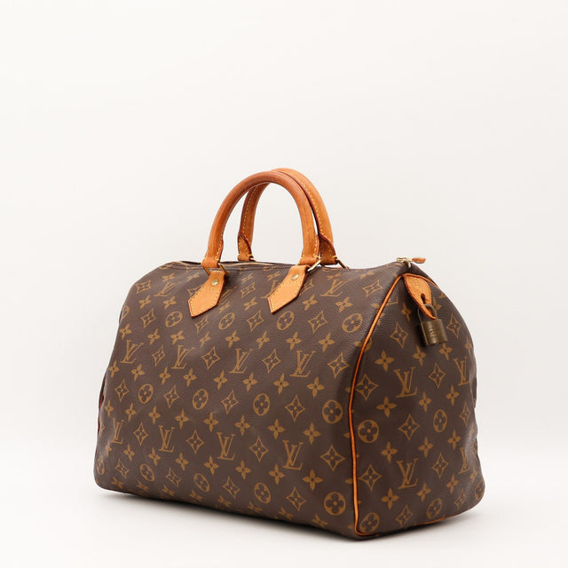 Vue de dos Louis Vuitton Speedy 35 Toile Monogramme occasion authentique — AMANA Vintage