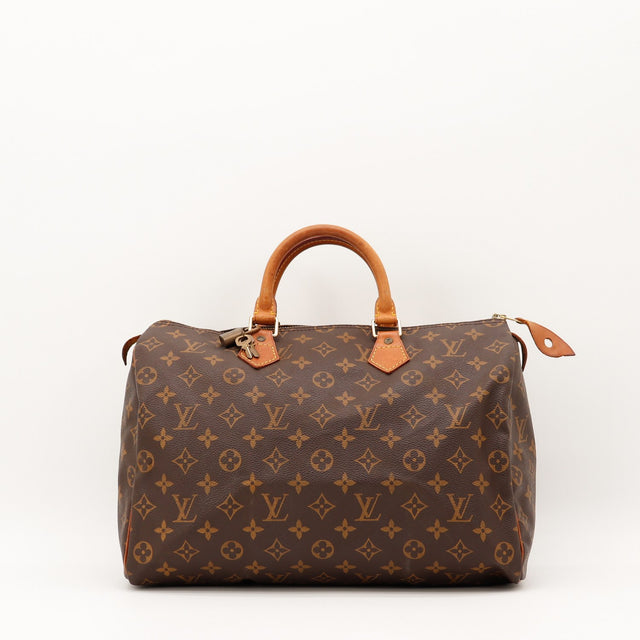 Vue de face Louis Vuitton Speedy 35 Toile Monogramme occasion authentique — AMANA Vintage